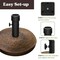 Pure Garden Heavy Duty Resin and Cement 34 lb Outdoor Umbrella Base, Bronze 50-LG1210 - alternate 10