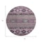 Homeroots 8' Purple Plum And Gray Round Tribal Washable Indoor Outdoor Area Rug 615424 - alternate 7