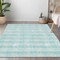 Homeroots 3' X 5' Aqua And Ivory Plaid Washable Indoor Outdoor Area Rug 595451 - alternate 8
