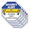 Signmission Security Alert No Trespassing 24 Ho, 10 inch X 10 inch, Aluminum Metal Signs, 5PK OC-A-5Pack-10-185 - alternate 1
