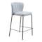 Homeroots Set of Two 26" Gray And Black Faux Leather And Steel Counter Height Bar Chairs 555746 - alternate 7