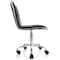 Elama 2 Piece Adjustable Faux Leather Rolling Office Chair in Black with Chrome Finish ELM-730-BLK - alternate 9