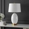 Jonathan Y Reese 26.5" 1-Outlet Contemporary Style Iron/Glass LED Table Lamp w/USB Charging Port, White/Brass Go JYL4053A - alternate 8