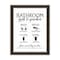 Homeroots Bathroom Guide Black Framed Print Bathroom Wall Art 530102 - alternate 1