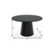 Homeroots 52" Black Solid Wood Pedestal Base Round Top Dining Table 721065 - alternate 6