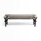 Homeroots 55in Gray and Black Upholstered Cotton Blend Floral Distressed Bench 376181 - alternate 4