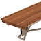 Homeroots 14" X 32" Brown Teak Rectangular Shower Bench 549341 - alternate 4