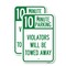 Signmission 10 Minute Parking Violators Will Be Towed Away, 18'' X 24'' 2 Signs, Heavy Gauge Aluminum, 2PK A-1824-2PACK-24641 - alternate 1