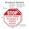 Signmission Stop Your Hand Is Near a Pinch Poin, 10 inch X 10 inch, Plastic Sign, 2PK OC-P-2PACK-10-126 - alternate 6