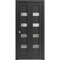 Sartodoors Sliding Closet Bi-fold Doors Black Solid Core Modern Interior QUADRO4113BF-BLK-84 x 80 (2* 42x80) - alternate 1