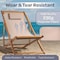 Lavish Home Beach Lounge Chair Adjustable Height Reclining Sling Chair Portable Wood Folding Chair 50-LG1512 - alternate 8