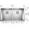 Blanco Precision 16 R0 Medium Equal Double Bowl 516211 - alternate 3