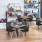 Regency Square Kee Adjustable Classroom Table W/ 4 Andy Stack Chairs, 42 in W, 30 in L, Noble Oak TB4242NOAPBK45BK - alternate 5