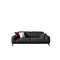 Homeroots 90" Dark Gray Linen Sleeper Sofa And Toss Pillows With Silver Legs 485605 - alternate 1
