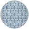 Homeroots 8' Denim Blue And Ivory Round Geometric Washable Indoor Outdoor Area Rug 594847 - alternate 8