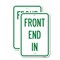 Signmission Front End In, 12'' X 18'' 2 Signs, Heavy Gauge Aluminum, 2PK A-1218-2PACK-23938 - alternate 1