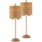 Jonathan Y Celerie 27.5" Coastal Bohemian Rattan/Iron Scalloped Buffet LED Table Lamp w/Pull Chain, Natural, 2PK JYL1138A-SET2 - alternate 1