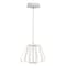 Vaxcel Ridgeway 1 Light White Integrated LED Contemporary Cage Pendant Light P0387 - alternate 1