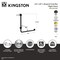 Kingston Brass 24" x 24" L-Shaped Stainless Steel ADA Grab Bar - Right Hand, Brushed Brass GBL1424CSR7 - alternate 2