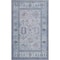 Jonathan Y Kisara Oushak Style Distressed Border Non-Slip Machine-Washable Blue/Light Gray 8ft x 10ft Area Rug PTN101C-8 - alternate 1