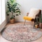 World Rug Gallery Traditional Distressed Machine Washable Area Rug 8 ft Round Multi 5050MULTI8RND - alternate 1
