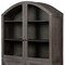 Homeroots 73in Gray Solid Wood Carved Geometric China Cabinet With Four Doors 611049 - alternate 4