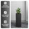 Leisuremod Terra Modern Tall Square Fiberstone & MGO Clay Planter - Handcrafted Indoor/Outdoor Flower Pot TP20BL - alternate 7