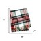 Homeroots 55" X 70" Black Red And White Plaid Cotton Blend Ski House Embroidered Throw Blanket with Fringe 713571 - alternate 5