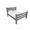 Homeroots Gray Solid Wood Full Bed Frame 546953 - alternate 6