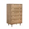 Homeroots 33" Brown Solid Wood Five Drawer Dresser 524132 - alternate 9