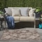 Homeroots 3' X 5' Brown And Ivory Floral Indoor Outdoor Area Rug 554905 - alternate 8