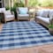 Homeroots 9' X 12' Navy Blue And Ivory Plaid Washable Indoor Outdoor Area Rug 595503 - alternate 8