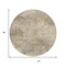 Homeroots 8' Tan And Beige Round Abstract Washable Indoor Outdoor Area Rug 630893 - alternate 5