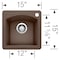 Blanco Bar Sink, 1 bowl, Silgranit, 15.00 in W x 15.00 in L x 8.37 in H 440202 - alternate 3