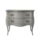 Homeroots 34" Gray Solid Wood Two Drawer Chest 389783 - alternate 1