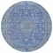 Homeroots 8' Blue And Gray Round Medallion Washable Indoor Outdoor Area Rug 616264 - alternate 8