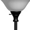 Homeroots 71" Black Torchiere Floor Lamp With Black Glass Dome Shade 526239 - alternate 3