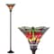 Jonathan Y Dragonfly Tiffany-Style 71" Torchiere Floor Lamp, Bronze/Green JYL8002B - alternate 7