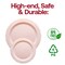 Smarty Had A Party Pink Vintage Round Disposable Plastic Dinnerware  Set (120 Dinner Plates+120 Salad Plates), 240PK 860PNKVP-CASE - alternate 10