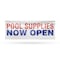 Signmission Pool Supplies Now Open, 48 Inch x 120 Inch, Vinyl Banner B-120-30813 - alternate 1