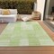 Homeroots 8' X 10' Artichoke Green And Mint Green Striped Washable Indoor Outdoor Area Rug 581632 - alternate 9