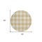 Homeroots 8' Gold And Beige Round Plaid Washable Indoor Outdoor Area Rug 595393 - alternate 5
