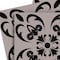Homeroots 7" X 7" Black And White Orchid Peel And Stick Removable Tiles 390781 - alternate 4