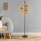 Jonathan Y Isla 70.75" 3-Light Mid-Century Bohemian Metal/Rope LED Floor Lamp, Black/Natural JYL1150A - alternate 8