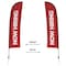 Showdown Displays 13 Ft  Premium Blade Sail Sign Kit (Double-Sided With Ground Spike Base) - Now Hiring Red Burst 908120-003 - alternate 4