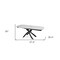 Homeroots 47" Gray White Black Ceramic Metal Self-Storing Leaf Cross Leg Base Oval Extendable Dining Table 555171 - alternate 5