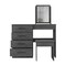Homeroots 50" Gray Four Drawer Combo Dresser 492001 - alternate 1