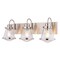 Vaxcel Covington 3-Light Vanity Light, Satin Nickel, Clear Glass, 23-In. Wide W0584 - alternate 1