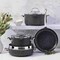 Korkmaz Galaksi Non Stick 9.5 Inch 2.8 Liter Low Casserole with Lid in Black A2953 - alternate 7