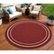 Homeroots 8' Brick Red And Ivory Round Indoor Outdoor Area Rug 545499 - alternate 7